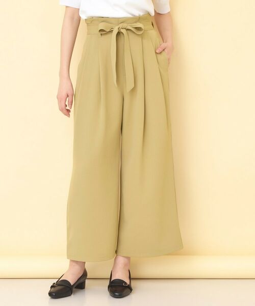 index / インデックス パンツ | リボンベルト付カラーワイドパンツ【洗濯機OK】 | 詳細15