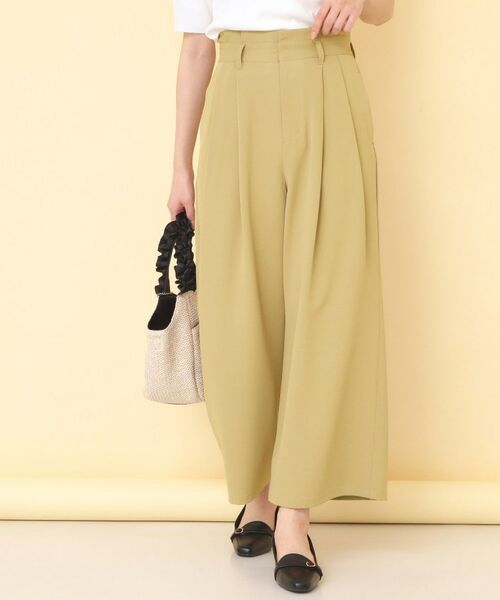 index / インデックス パンツ | リボンベルト付カラーワイドパンツ【洗濯機OK】 | 詳細16