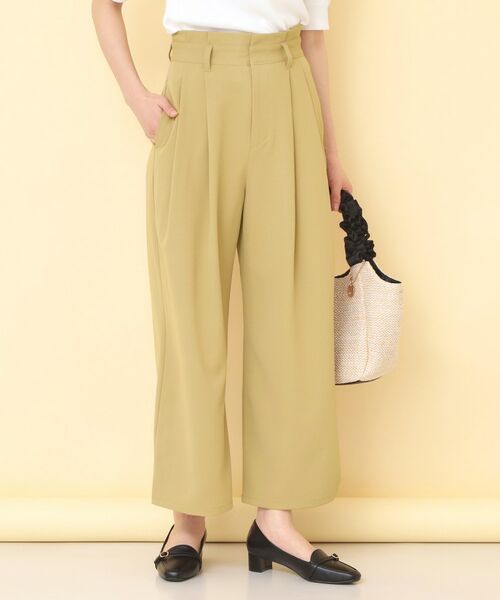 index / インデックス パンツ | リボンベルト付カラーワイドパンツ【洗濯機OK】 | 詳細17