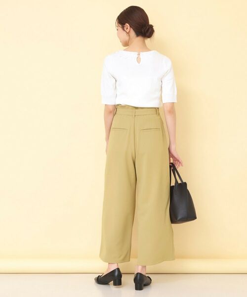 index / インデックス パンツ | リボンベルト付カラーワイドパンツ【洗濯機OK】 | 詳細19