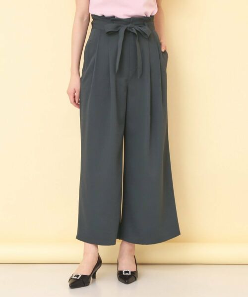 index / インデックス パンツ | リボンベルト付カラーワイドパンツ【洗濯機OK】 | 詳細22