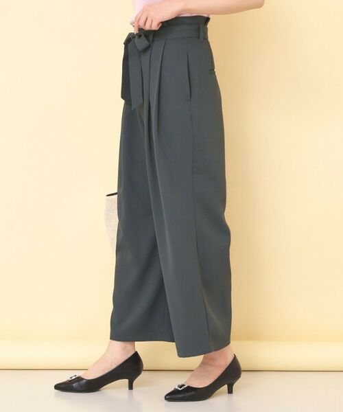 index / インデックス パンツ | リボンベルト付カラーワイドパンツ【洗濯機OK】 | 詳細8