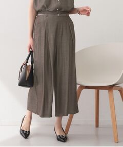 index / インデックス ショート・ハーフ・半端丈パンツ | シャンブレーワイドパンツ【洗濯機OK／UVケア／接触冷感／吸水速乾】