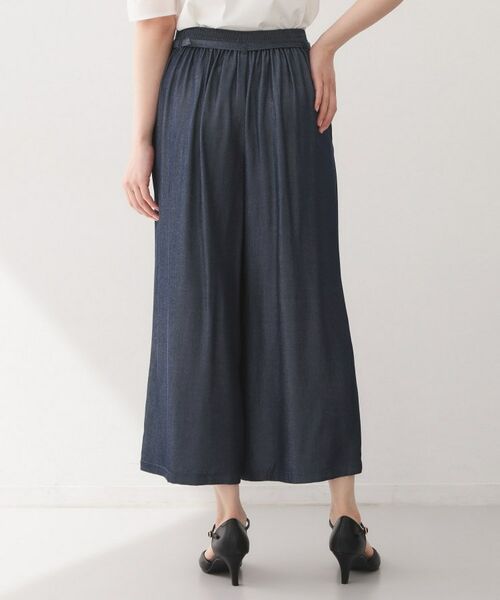 index / インデックス ショート・ハーフ・半端丈パンツ | シャンブレーワイドパンツ【洗濯機OK／UVケア／接触冷感／吸水速乾】 | 詳細24