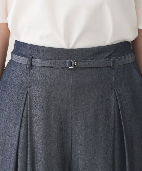 index / インデックス ショート・ハーフ・半端丈パンツ | シャンブレーワイドパンツ【洗濯機OK／UVケア／接触冷感／吸水速乾】 | 詳細25