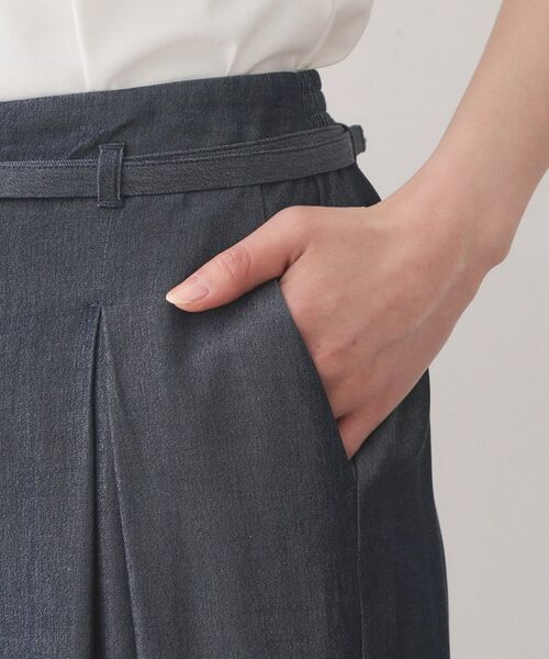 index / インデックス ショート・ハーフ・半端丈パンツ | シャンブレーワイドパンツ【洗濯機OK／UVケア／接触冷感／吸水速乾】 | 詳細26