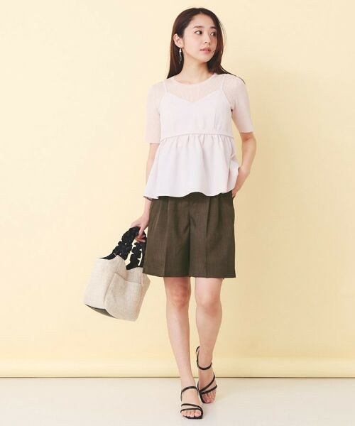 index / インデックス ショート・ハーフ・半端丈パンツ | ツイル2タックハーフパンツ【洗濯機OK】 | 詳細10