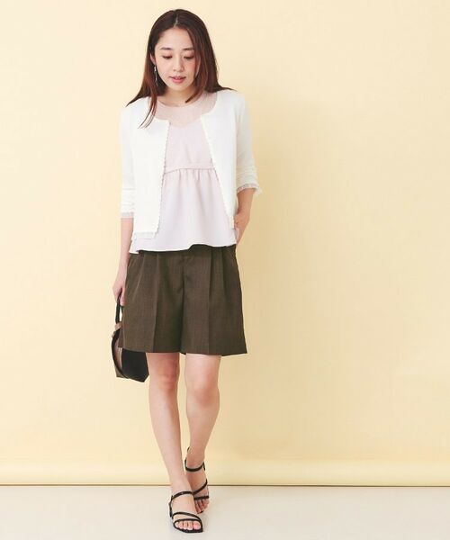 index / インデックス ショート・ハーフ・半端丈パンツ | ツイル2タックハーフパンツ【洗濯機OK】 | 詳細11