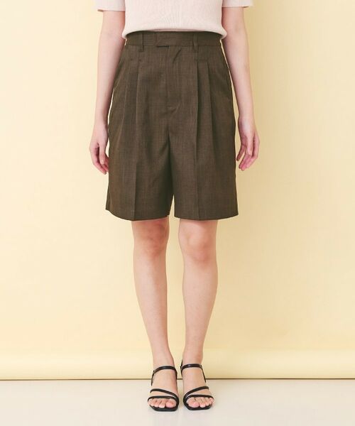 index / インデックス ショート・ハーフ・半端丈パンツ | ツイル2タックハーフパンツ【洗濯機OK】 | 詳細13