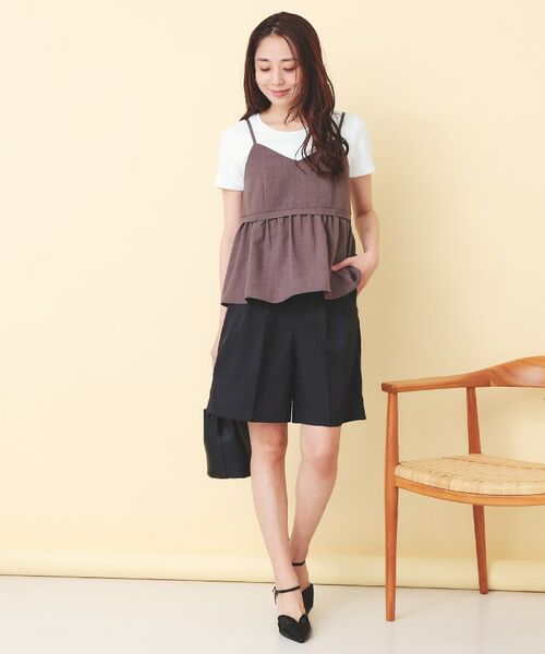index / インデックス ショート・ハーフ・半端丈パンツ | ツイル2タックハーフパンツ【洗濯機OK】 | 詳細6