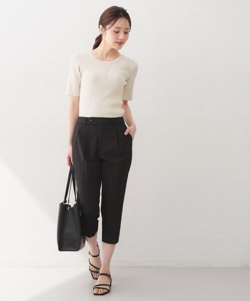 index / インデックス ショート・ハーフ・半端丈パンツ | プリペラカプリパンツ【洗濯機OK／ストレッチ】 | 詳細6