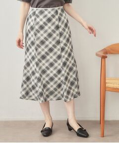 index / インデックス スカート | バイアスチェックマーメイドフレアスカート【洗濯機OK／イージーアイロン／防シワ】