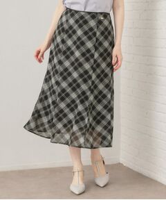 index / インデックス スカート | バイアスチェックマーメイドフレアスカート【洗濯機OK／イージーアイロン／防シワ】