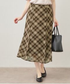 index / インデックス スカート | バイアスチェックマーメイドフレアスカート【洗濯機OK／イージーアイロン／防シワ】
