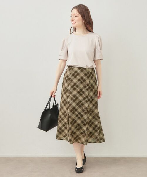index / インデックス スカート | バイアスチェックマーメイドフレアスカート【洗濯機OK／イージーアイロン／防シワ】 | 詳細10