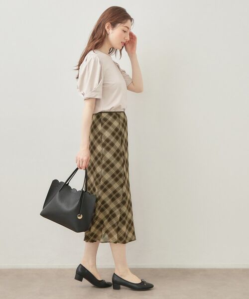 index / インデックス スカート | バイアスチェックマーメイドフレアスカート【洗濯機OK／イージーアイロン／防シワ】 | 詳細11