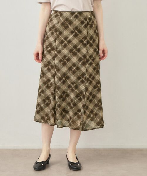 index / インデックス スカート | バイアスチェックマーメイドフレアスカート【洗濯機OK／イージーアイロン／防シワ】 | 詳細13