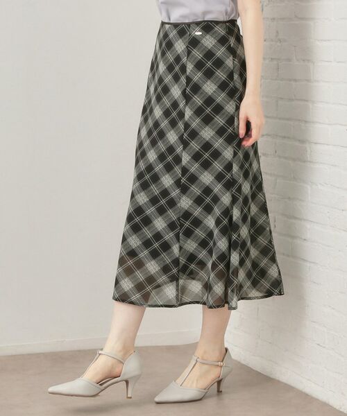 index / インデックス スカート | バイアスチェックマーメイドフレアスカート【洗濯機OK／イージーアイロン／防シワ】 | 詳細5