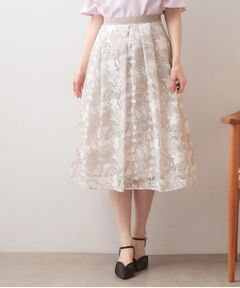 index / インデックス スカート | シアーフラワータックフレアスカート【洗濯機OK】