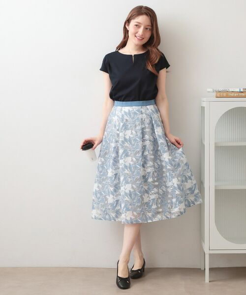 index / インデックス スカート | シアーフラワータックフレアスカート【洗濯機OK】 | 詳細10