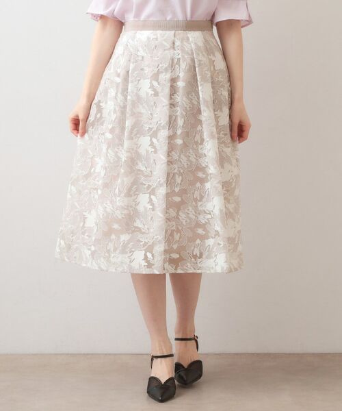 index / インデックス スカート | シアーフラワータックフレアスカート【洗濯機OK】 | 詳細13