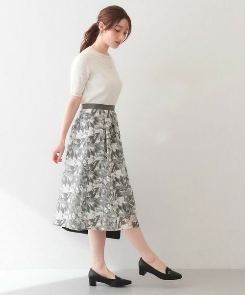 index / インデックス スカート | シアーフラワータックフレアスカート【洗濯機OK】 | 詳細3