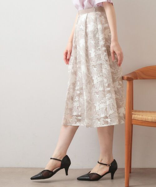 index / インデックス スカート | シアーフラワータックフレアスカート【洗濯機OK】 | 詳細5
