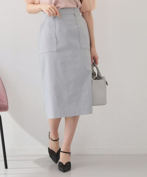 index / インデックス スカート | ハイストレッチタイトスカート【洗濯機OK】(ネイビー(394))