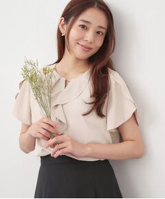 index / インデックス シャツ・ブラウス | フリルフレアスリーブブラウス【洗濯機OK／UVケア／吸水速乾／透け防止／汗ジミ防止】