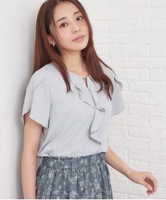 index / インデックス シャツ・ブラウス | フリルフレアスリーブブラウス【洗濯機OK／UVケア／吸水速乾／透け防止／汗ジミ防止】