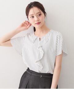 index / インデックス シャツ・ブラウス | フリルフレアスリーブブラウス【洗濯機OK／UVケア／吸水速乾／透け防止／汗ジミ防止】