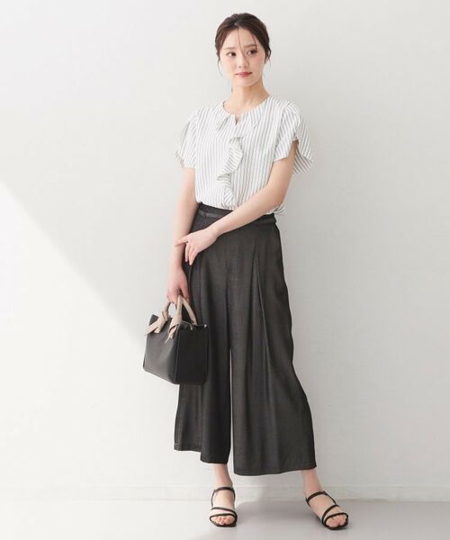 index / インデックス シャツ・ブラウス | フリルフレアスリーブブラウス【洗濯機OK／UVケア／吸水速乾／透け防止／汗ジミ防止】 | 詳細10