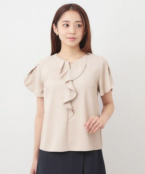 index / インデックス シャツ・ブラウス | フリルフレアスリーブブラウス【洗濯機OK／UVケア／吸水速乾／透け防止／汗ジミ防止】 | 詳細13