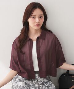 index / インデックス シャツ・ブラウス | シアーボイルボクシーショートブラウス【洗濯機OK／イージーアイロン】