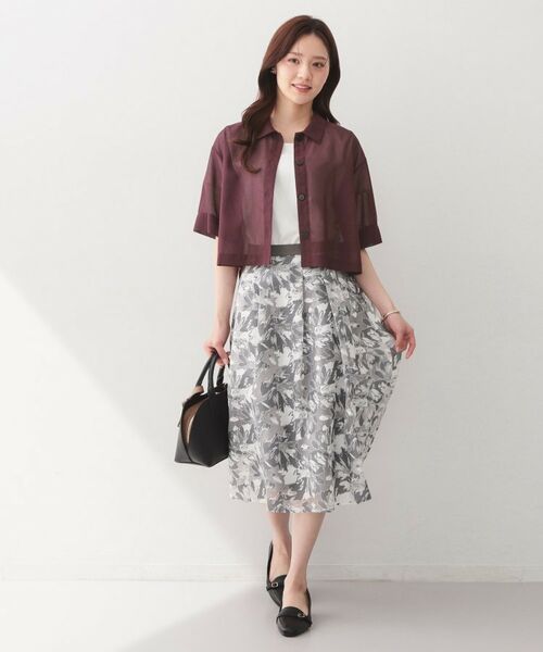 index / インデックス シャツ・ブラウス | シアーボイルボクシーショートブラウス【洗濯機OK／イージーアイロン】 | 詳細10