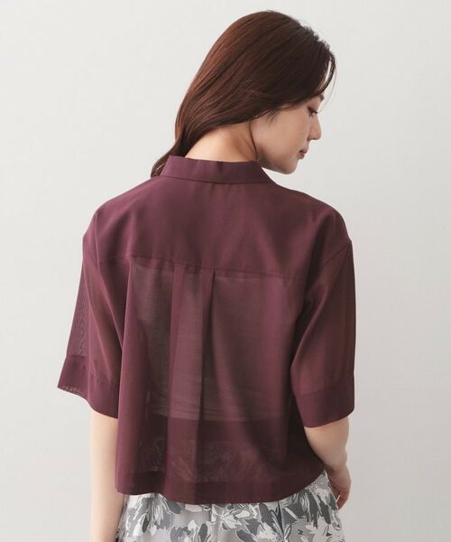 index / インデックス シャツ・ブラウス | シアーボイルボクシーショートブラウス【洗濯機OK／イージーアイロン】 | 詳細15