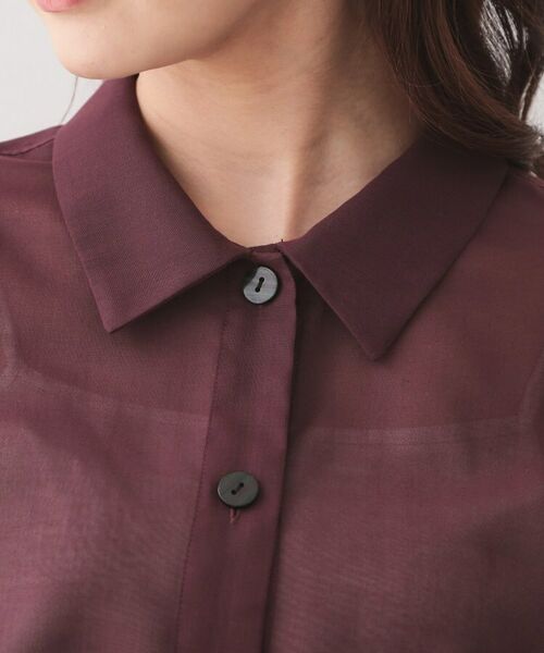 index / インデックス シャツ・ブラウス | シアーボイルボクシーショートブラウス【洗濯機OK／イージーアイロン】 | 詳細16