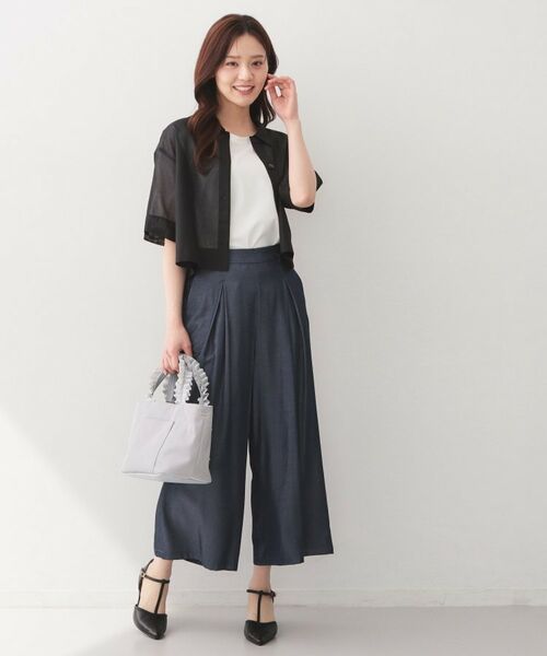 index / インデックス シャツ・ブラウス | シアーボイルボクシーショートブラウス【洗濯機OK／イージーアイロン】 | 詳細6