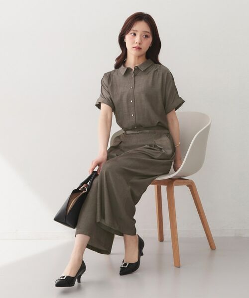 index / インデックス シャツ・ブラウス | シャンブレーターンバックシャツ【洗濯機OK／UVケア／接触冷感／吸水速乾】 | 詳細15