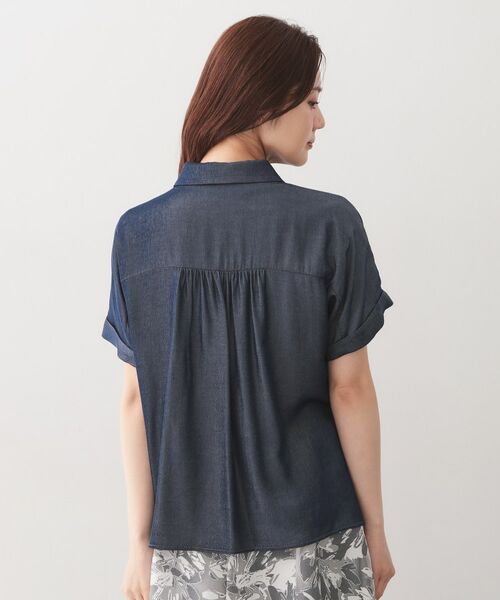 index / インデックス シャツ・ブラウス | シャンブレーターンバックシャツ【洗濯機OK／UVケア／接触冷感／吸水速乾】 | 詳細19