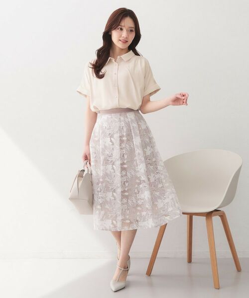 index / インデックス シャツ・ブラウス | シャンブレーターンバックシャツ【洗濯機OK／UVケア／接触冷感／吸水速乾】 | 詳細6