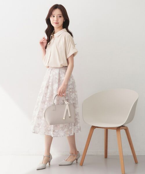 index / インデックス シャツ・ブラウス | シャンブレーターンバックシャツ【洗濯機OK／UVケア／接触冷感／吸水速乾】 | 詳細7