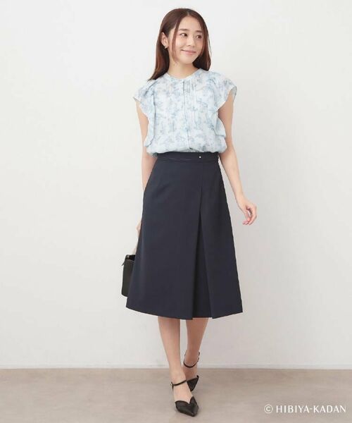index / インデックス シャツ・ブラウス | ◆【日比谷花壇コラボ】線画フラワーピンタックブラウス【防シワ/洗濯機OK】 | 詳細13