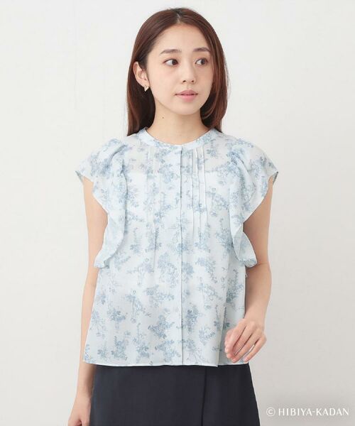 index / インデックス シャツ・ブラウス | ◆【日比谷花壇コラボ】線画フラワーピンタックブラウス【防シワ/洗濯機OK】 | 詳細16