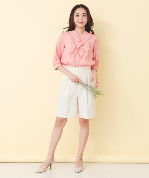 index / インデックス シャツ・ブラウス | シアーツイルフリルスキッパー【洗濯機OK／イージーアイロン】 | 詳細10