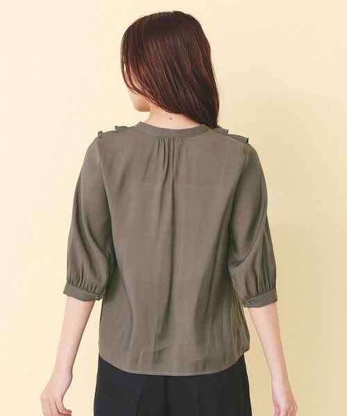 index / インデックス シャツ・ブラウス | シアーツイルフリルスキッパー【洗濯機OK／イージーアイロン】 | 詳細15