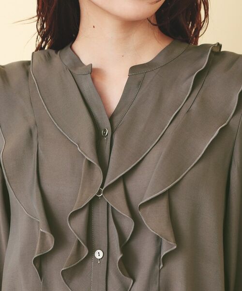 index / インデックス シャツ・ブラウス | シアーツイルフリルスキッパー【洗濯機OK／イージーアイロン】 | 詳細16