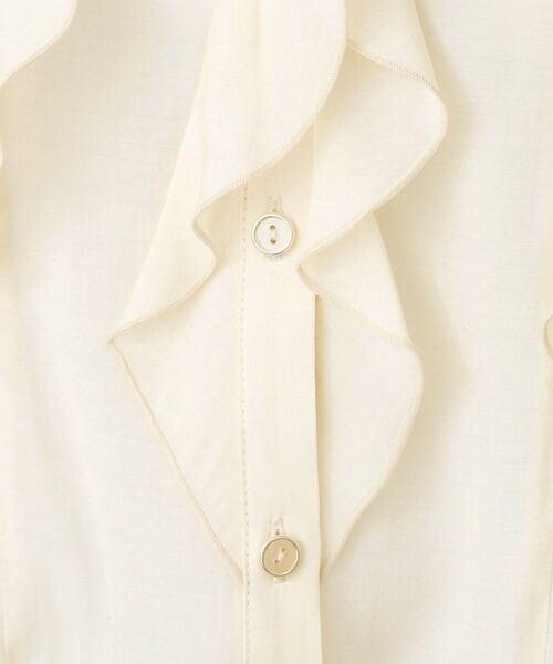 index / インデックス シャツ・ブラウス | シアーツイルフリルスキッパー【洗濯機OK／イージーアイロン】 | 詳細4