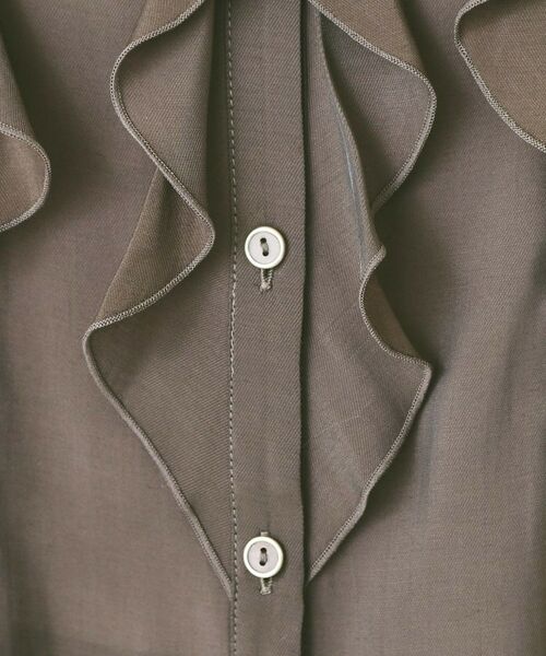 index / インデックス シャツ・ブラウス | シアーツイルフリルスキッパー【洗濯機OK／イージーアイロン】 | 詳細8