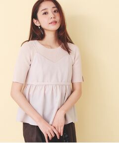 index / インデックス キャミソール・チューブトップ | タンブラーブッチャーペプラムキャミ【洗濯機OK／接触冷感／吸水速乾／防シワ／イージーアイロン】